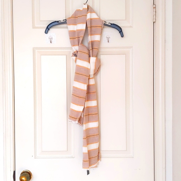 NWT. The Limited Linen/Rayon/Cotton blended scarf/wrap with multi color stripes. - Picture 4 of 4